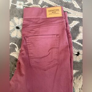 Signature by Levi Strauss Dusty Pink Pull-On Skinny Pants